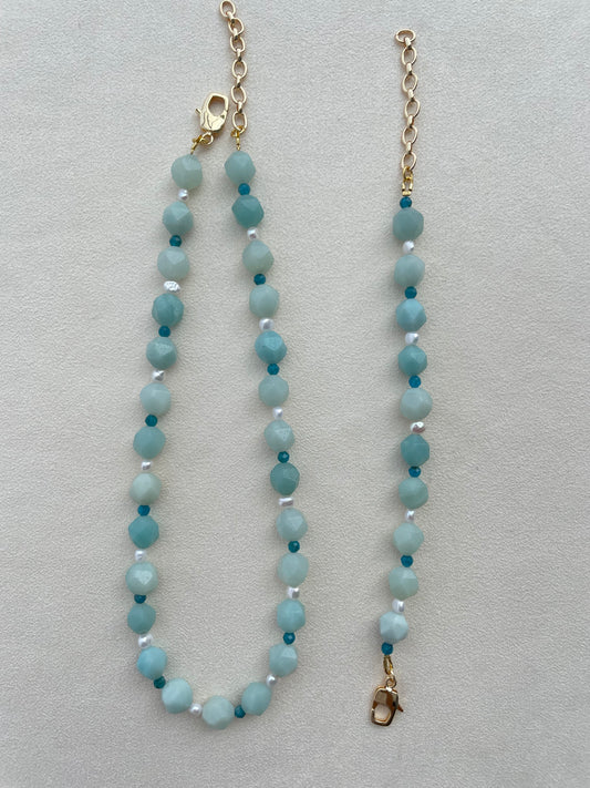 Vòng cổ/vòng tay đá Amazonite Abii