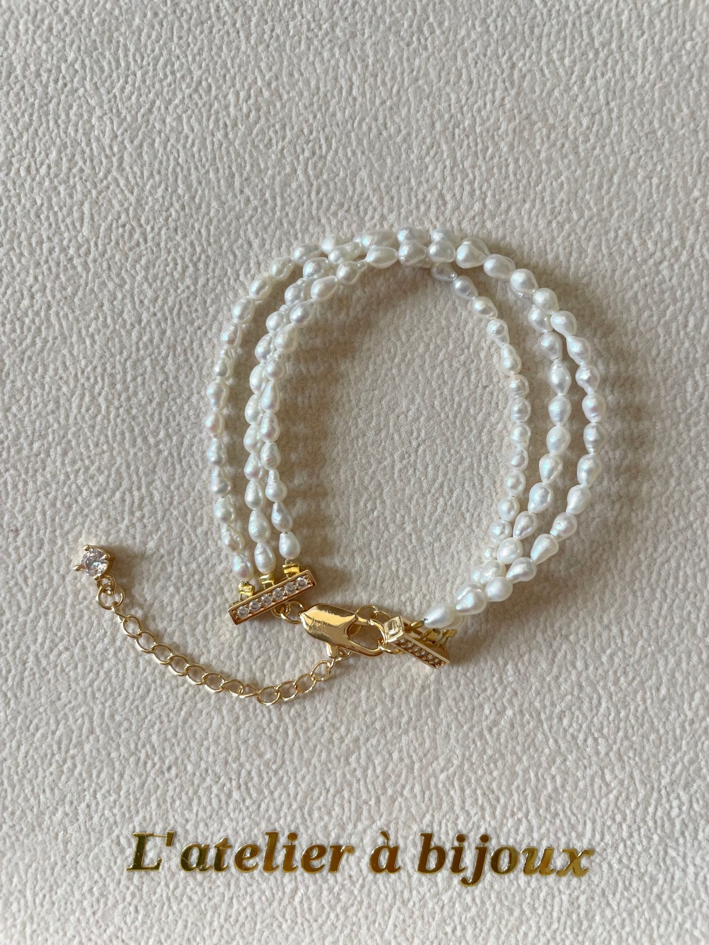 Vòng tay ngọc trai 3mm 3 lớp