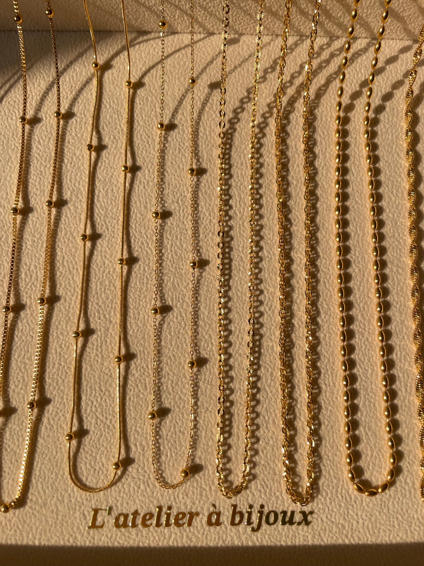 18k gold plated stainless steel basic necklace