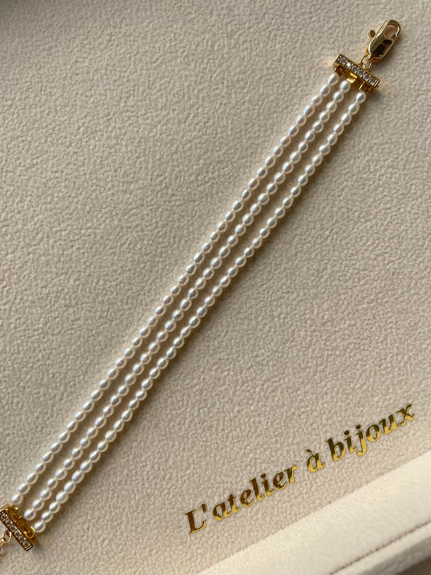 Vòng tay ngọc trai 3mm 3 lớp