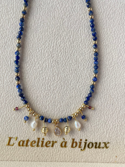 Vòng cổ đá Lazurite Geenie