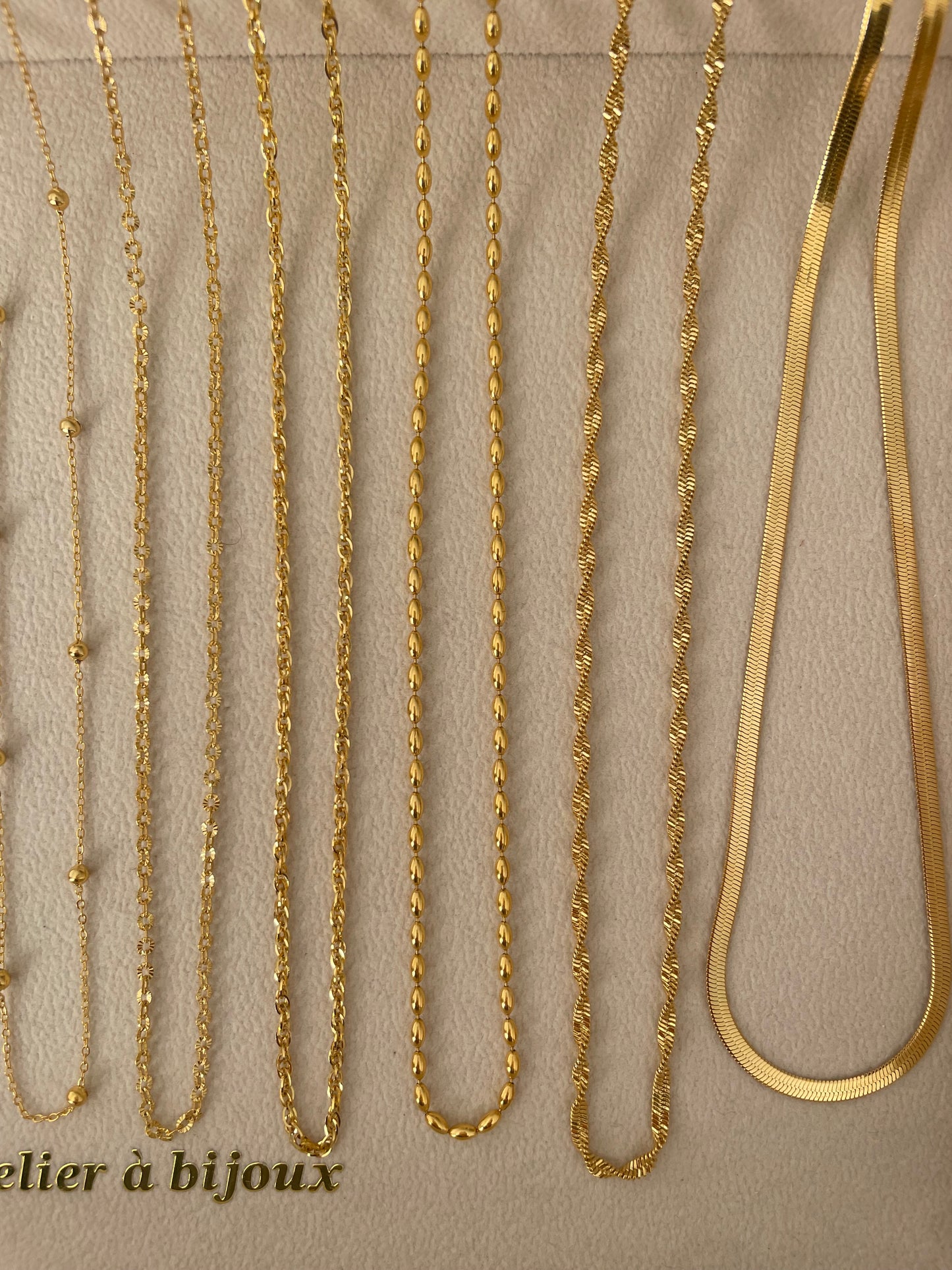 18k gold plated stainless steel basic necklace