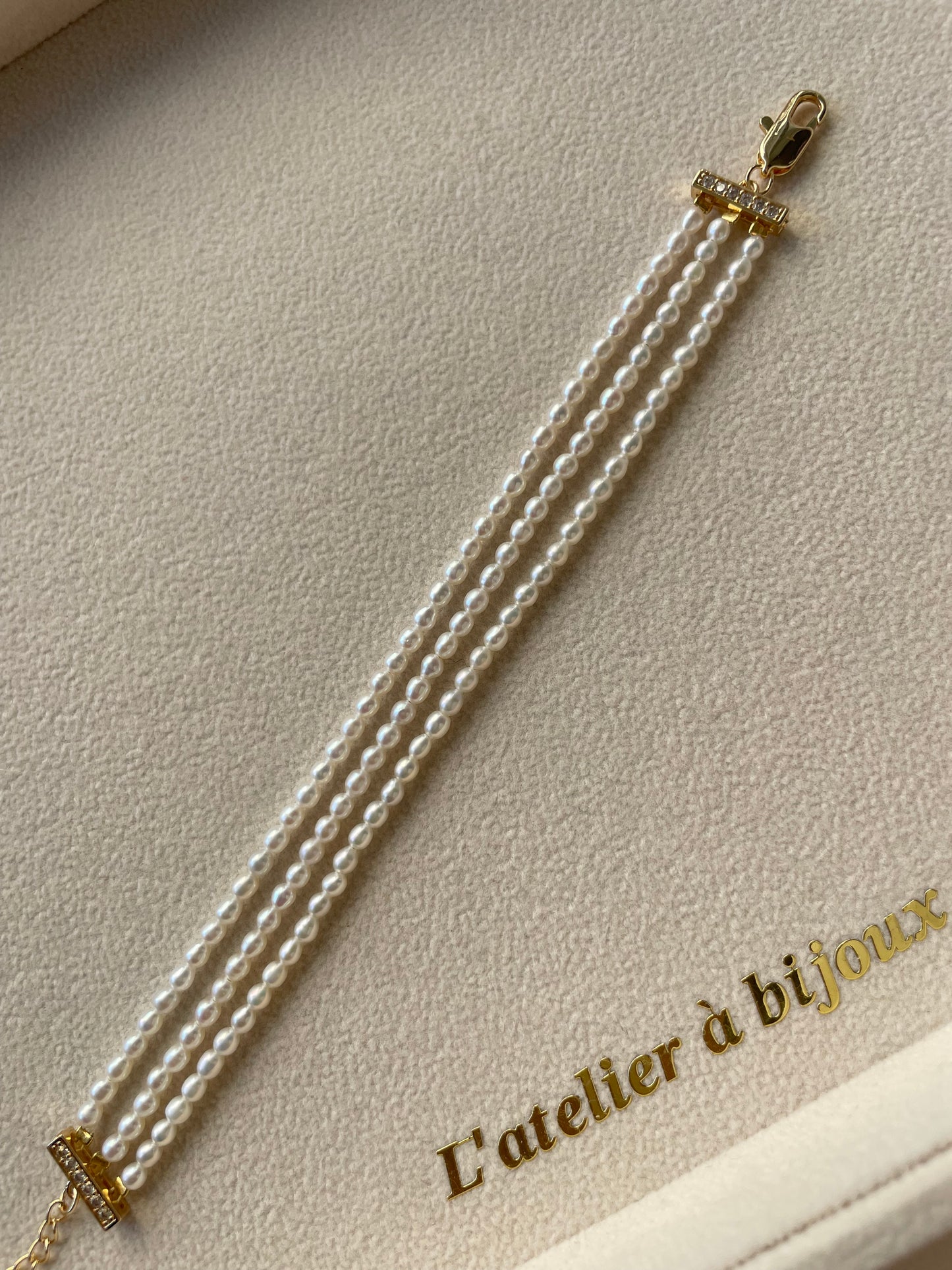 Vòng tay ngọc trai 3mm 3 lớp