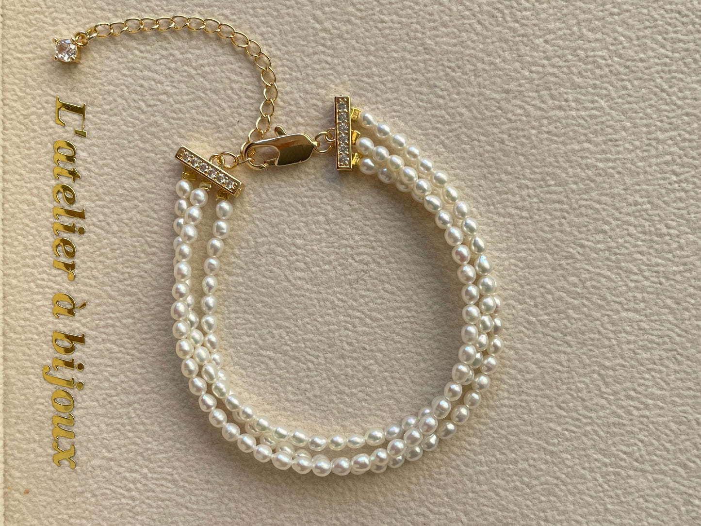 Vòng tay ngọc trai 3mm 3 lớp