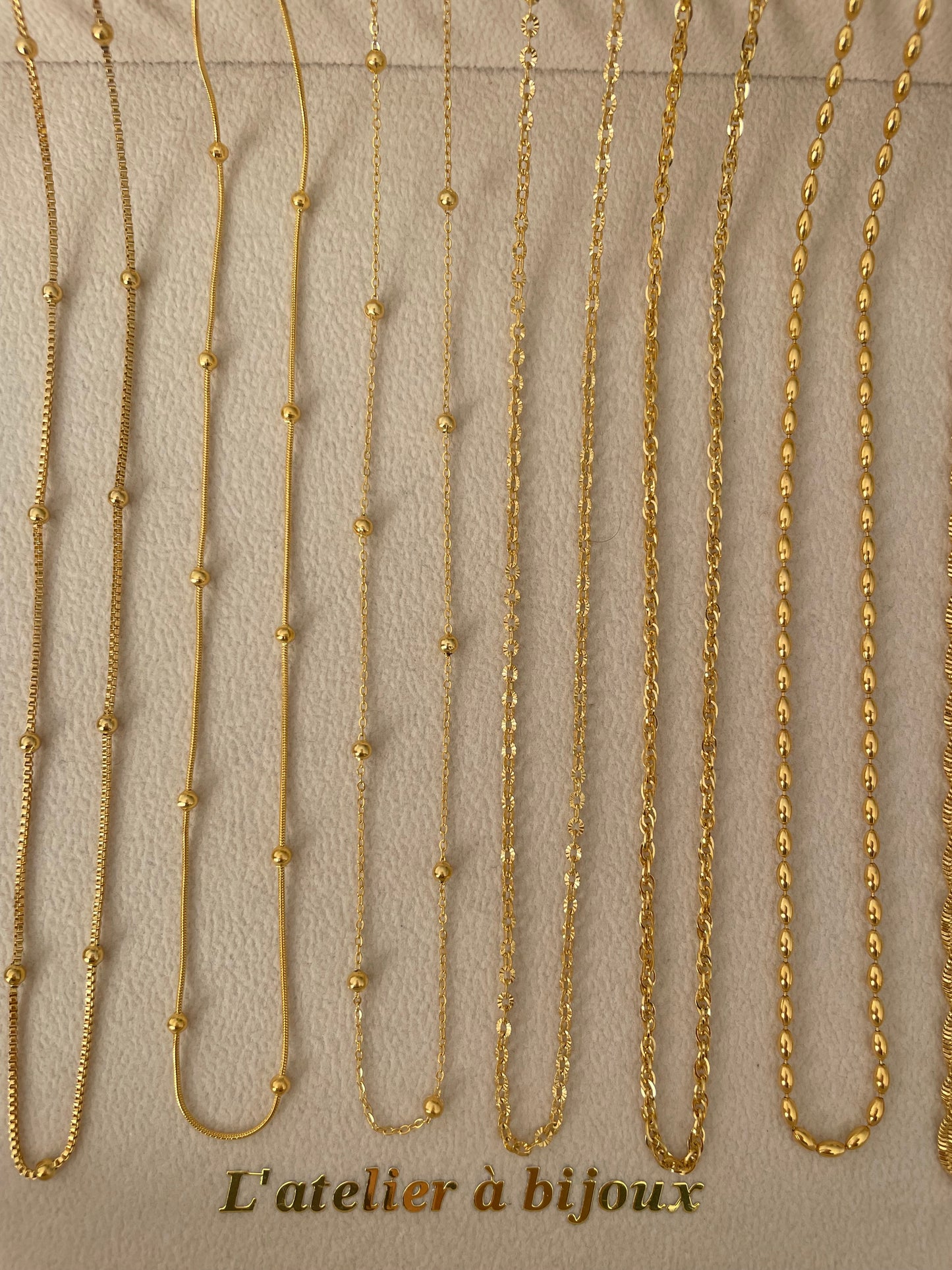 18k gold plated stainless steel basic necklace