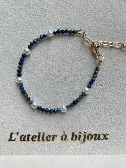 Vòng tay Bellie gemstone& pearl