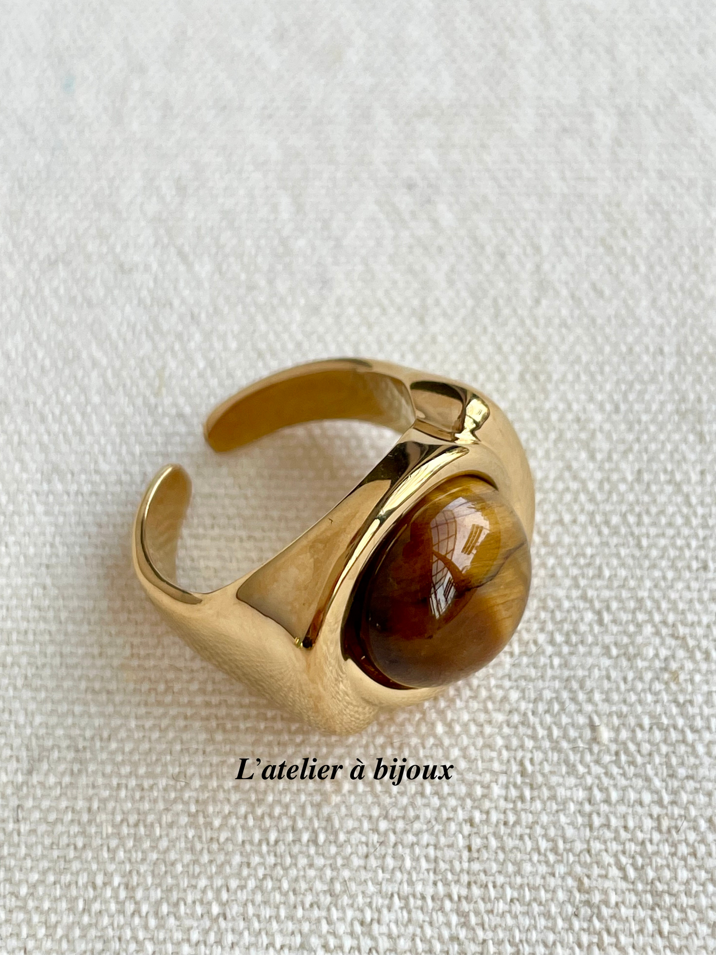 Lilla Tiger's-eye Stone Ring