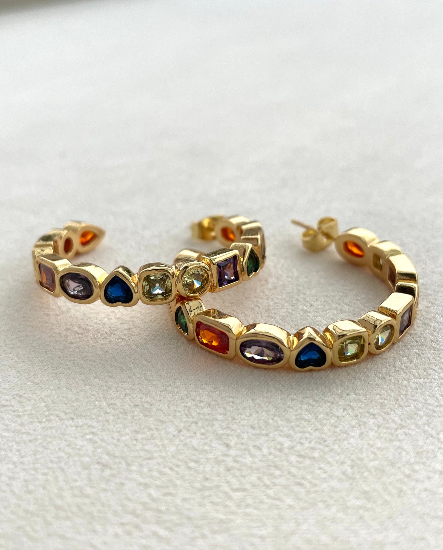 Emmanuel colorful rhinestone earrings