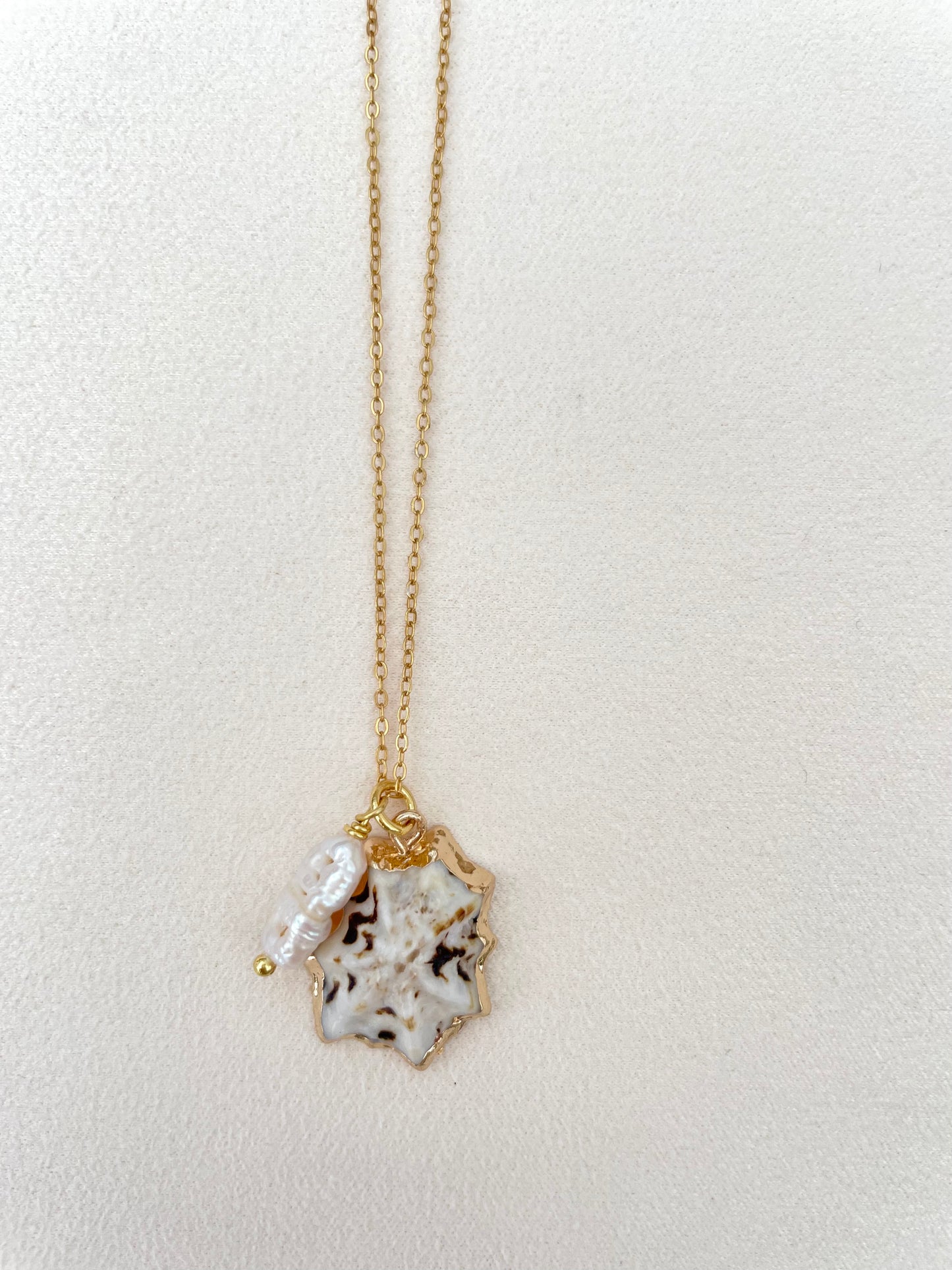 S925 chain with shell pendant necklace