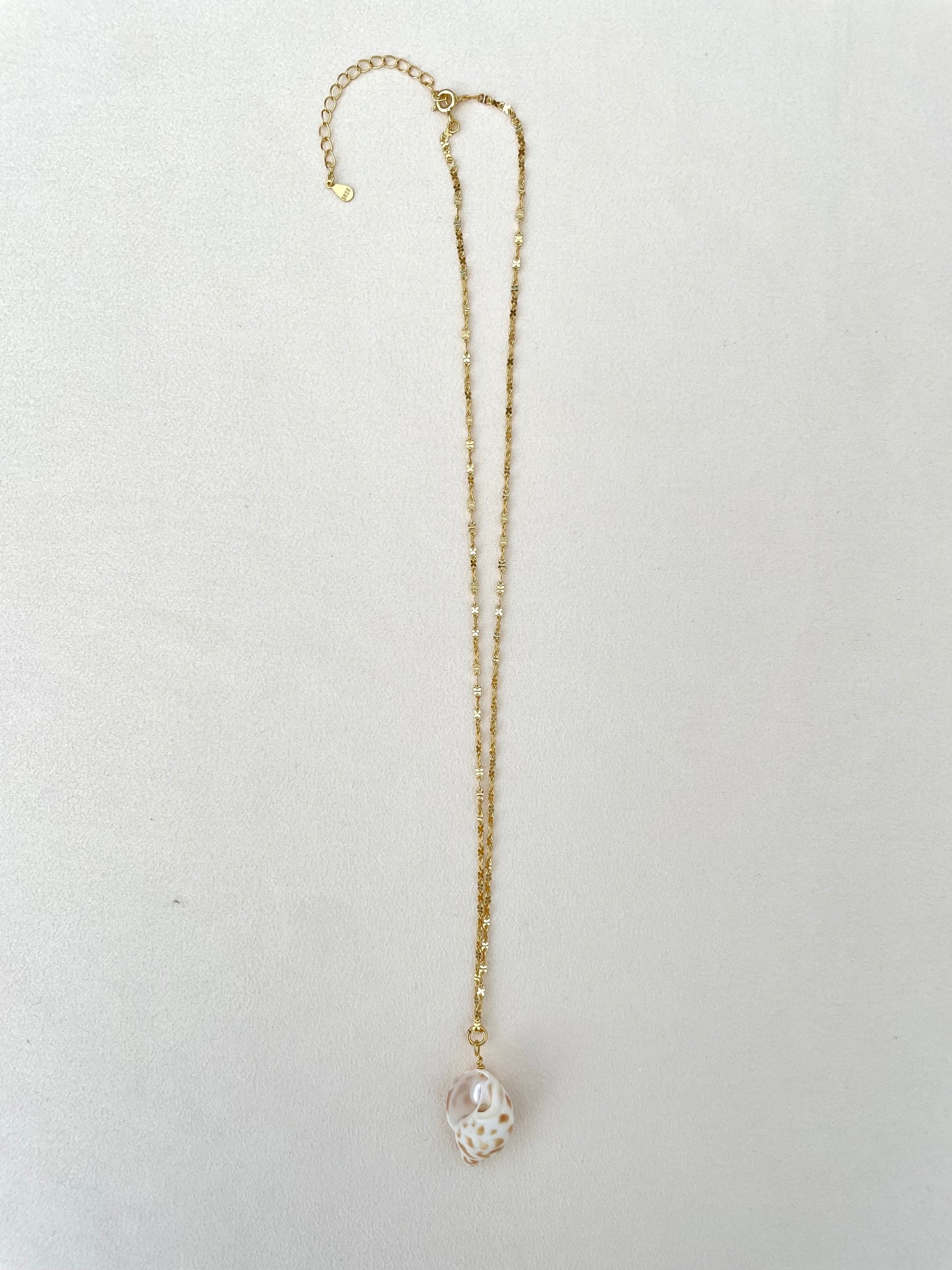 S925 chain with shell pendant necklace