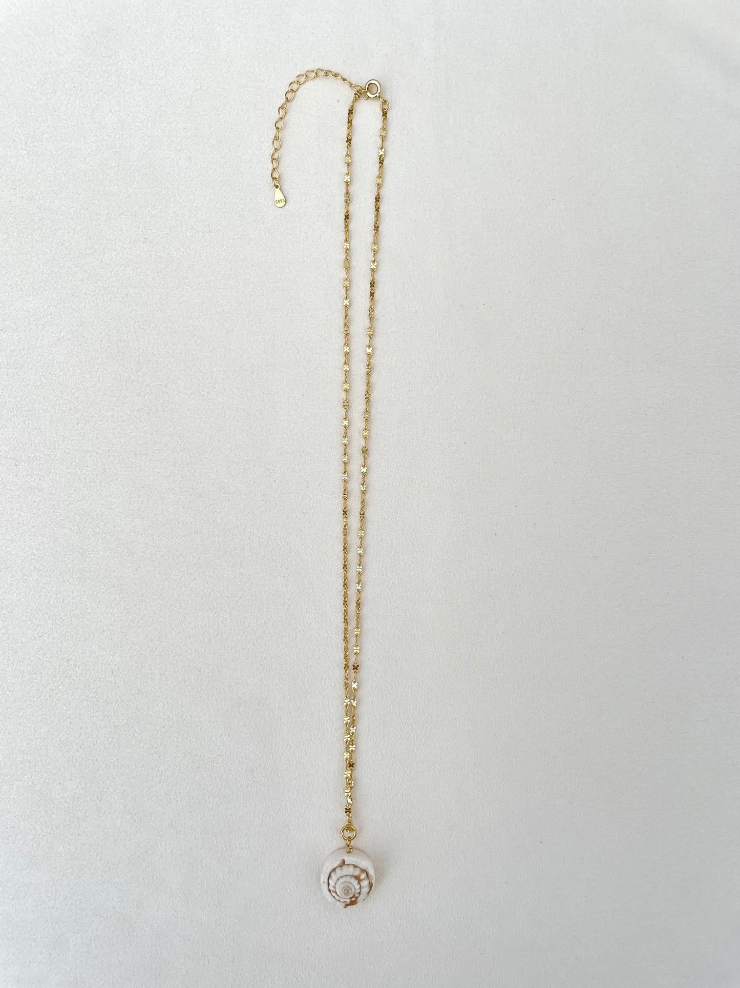 S925 chain with shell pendant necklace