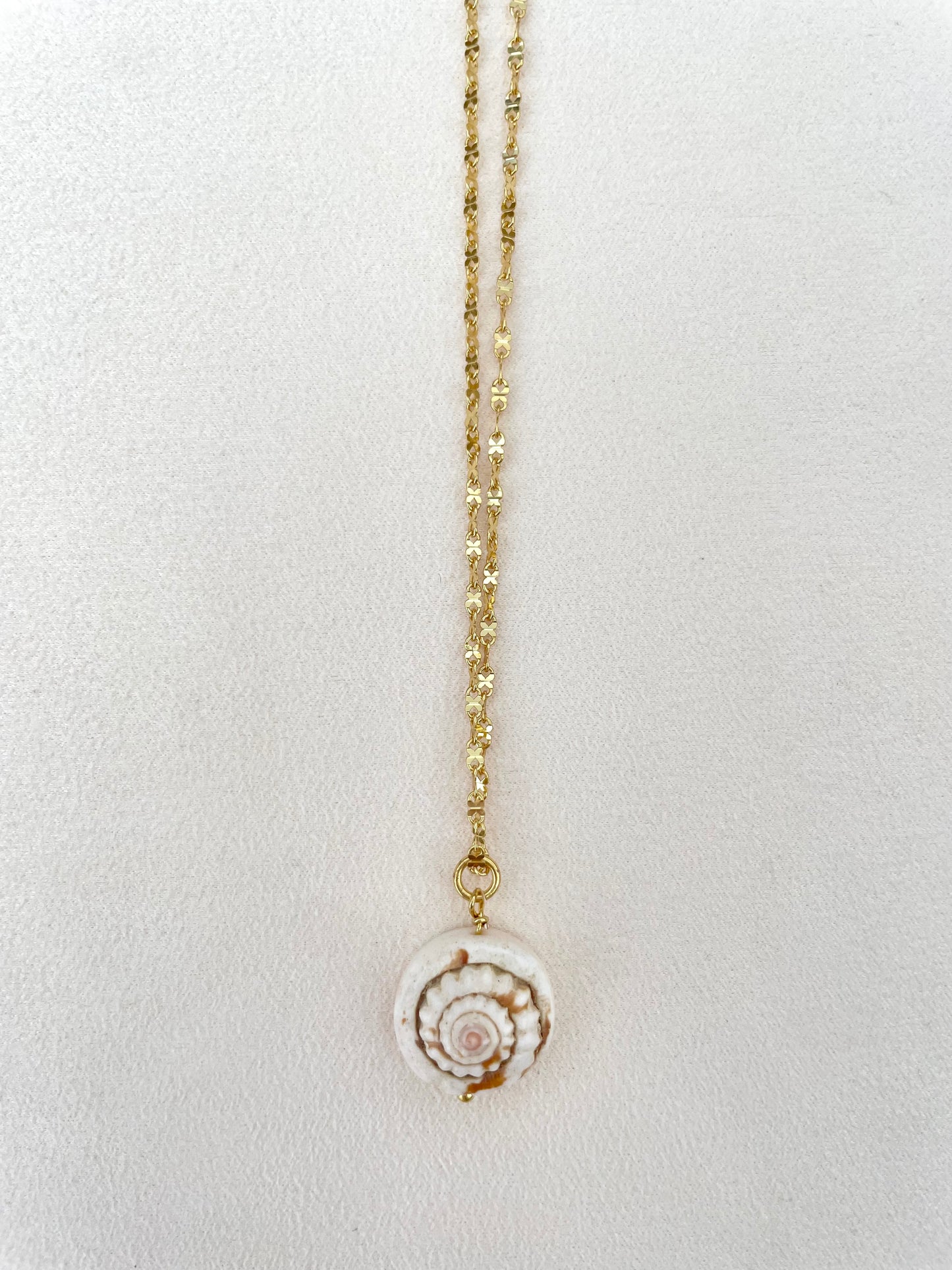 S925 chain with shell pendant necklace