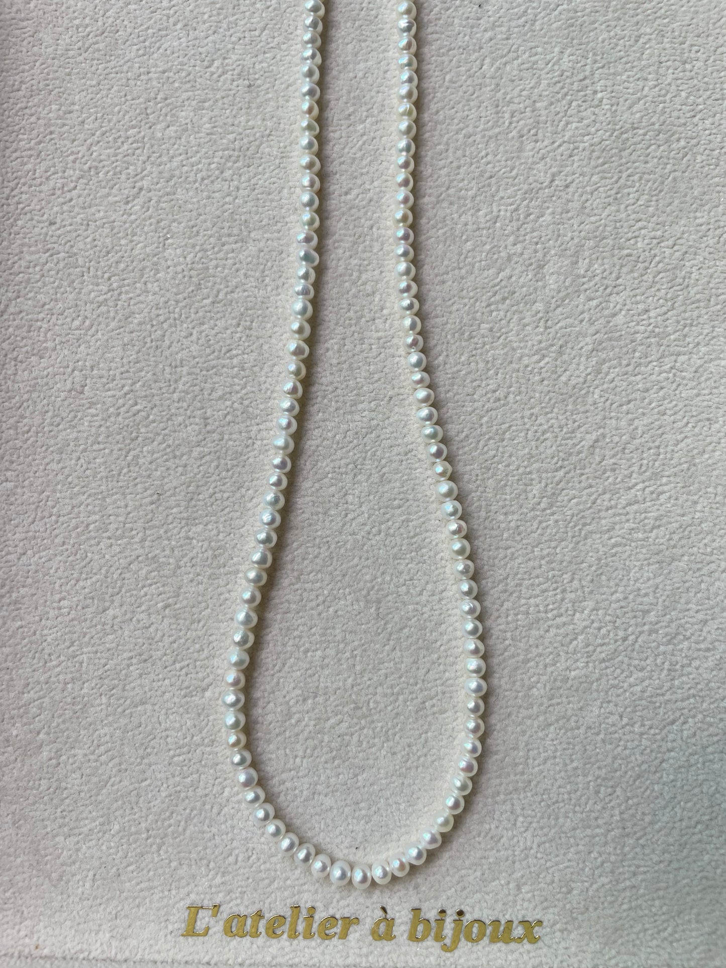 Vòng cổ ngọc trai classic tròn 4mm