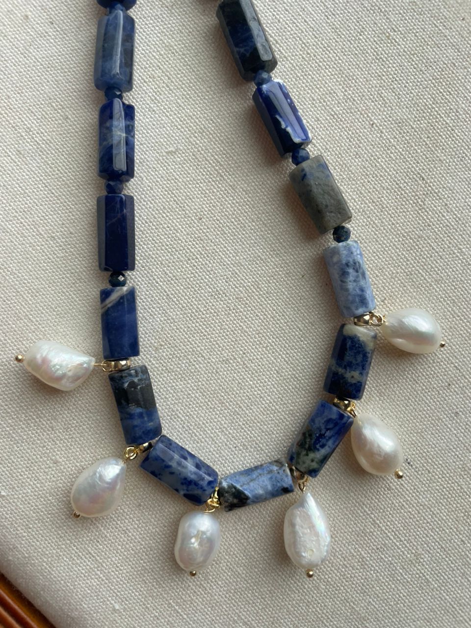 Gini Lazurite Pearl Necklace