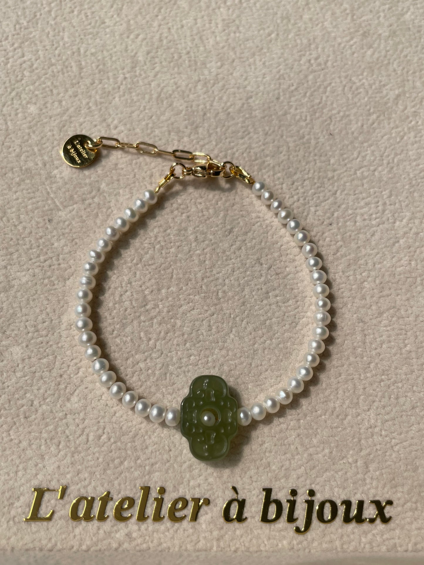 Vòng tay ngọc trai - ngọc bích 0011