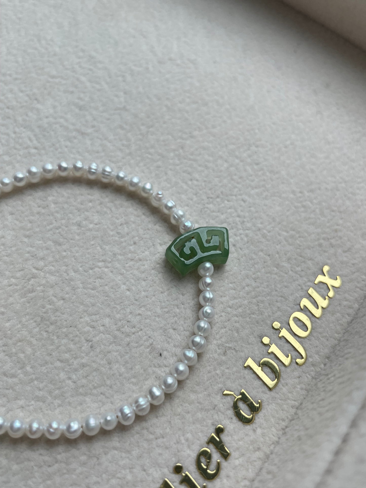 Vòng tay ngọc trai - ngọc bích 0011