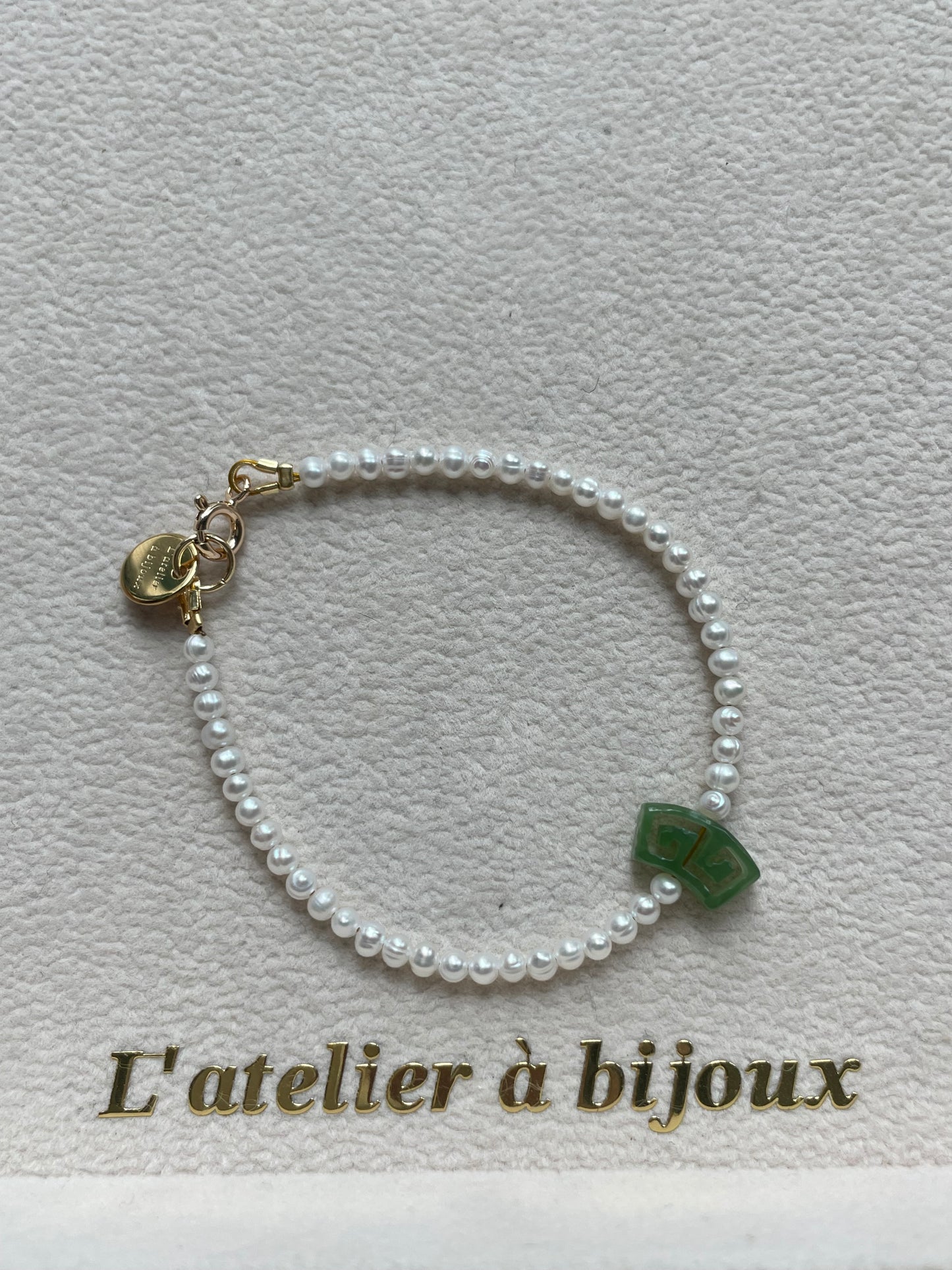 Vòng tay ngọc trai - ngọc bích 0011