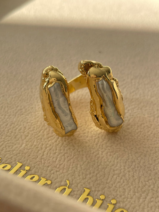 Pearl statement ring