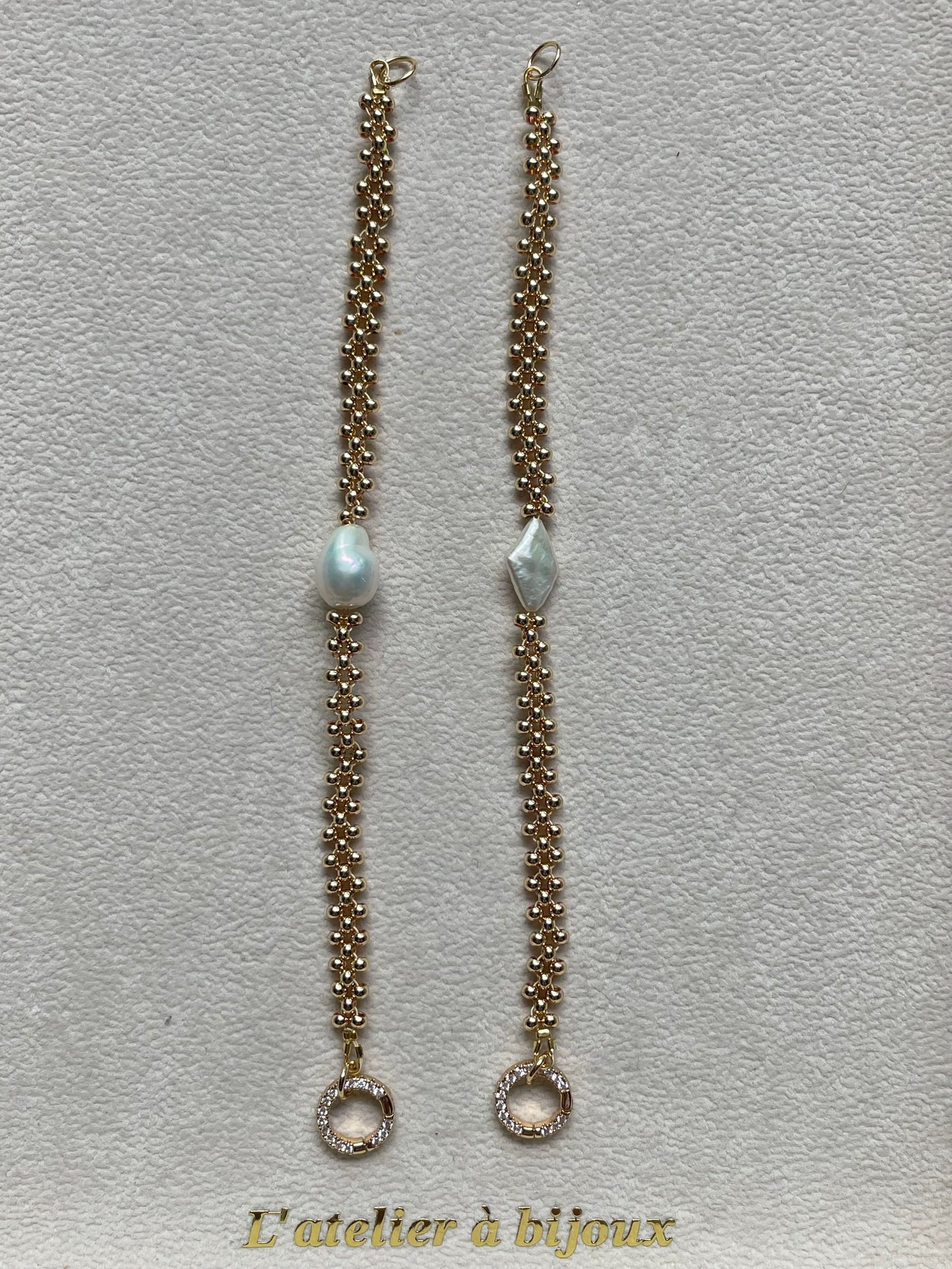 Vòng tay hạt đan kết hợp ngọc trai