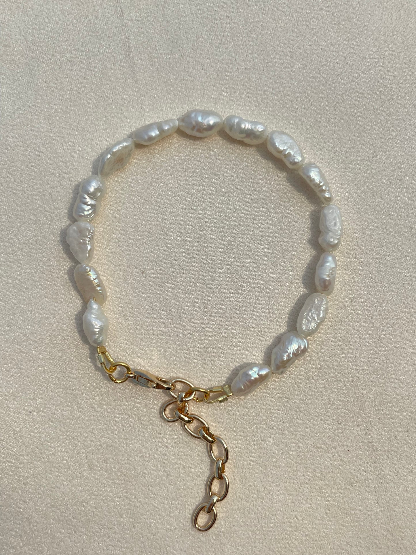 6mm keshi pearl bracelet