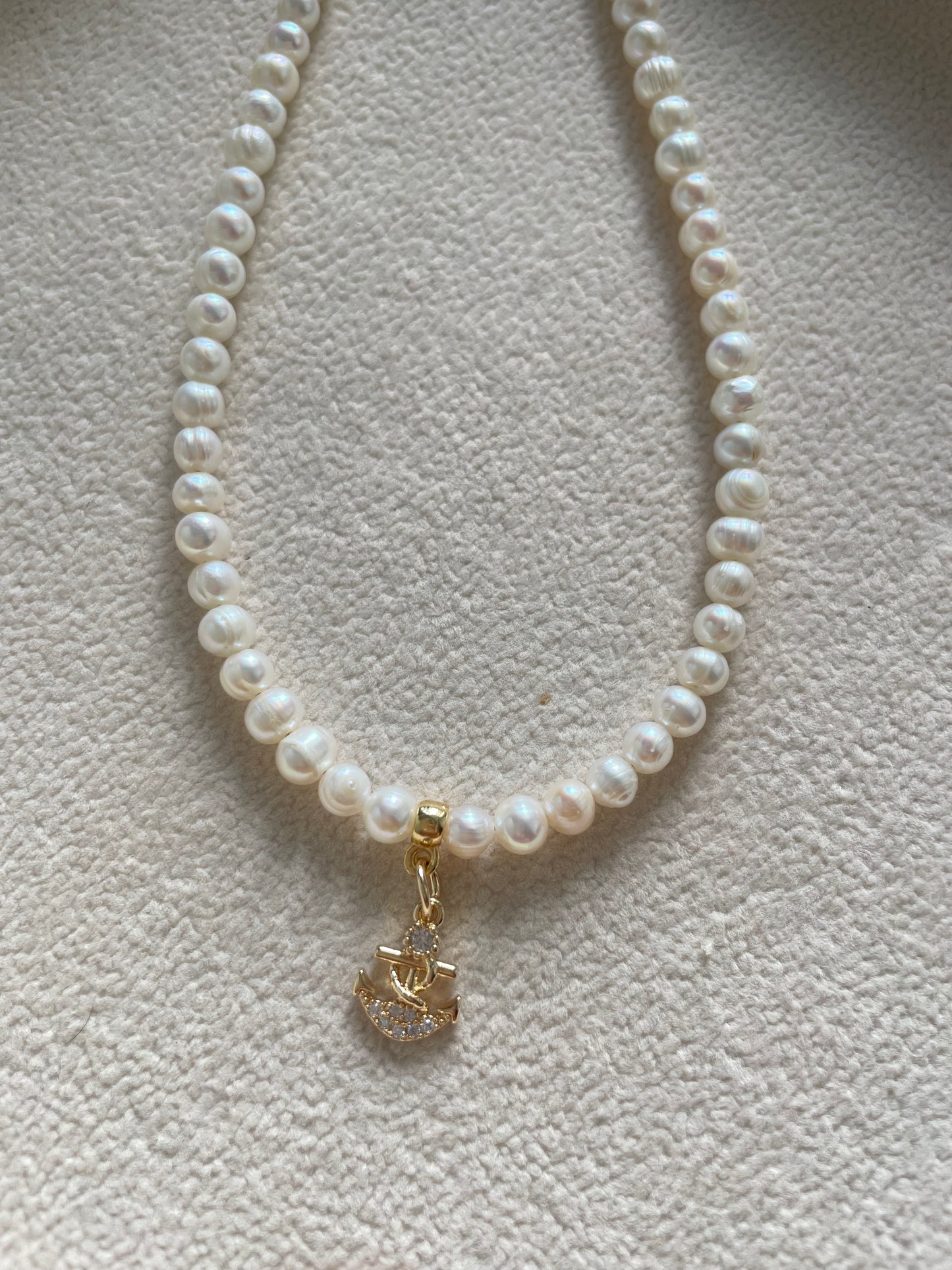 Vòng cổ ngọc trai 5mm & Shell pendant