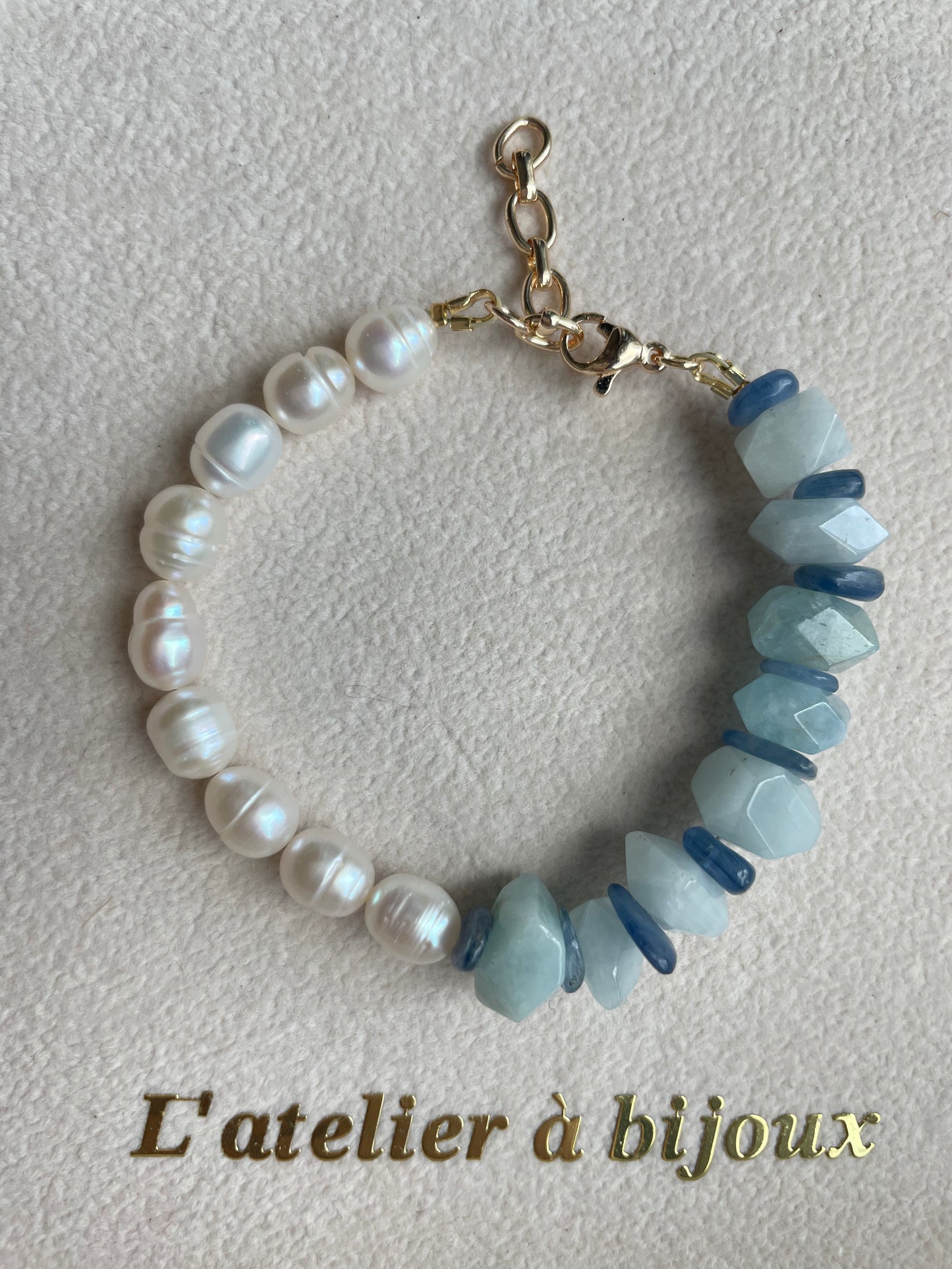 Vòng tay ngọc trai & Aquamarine