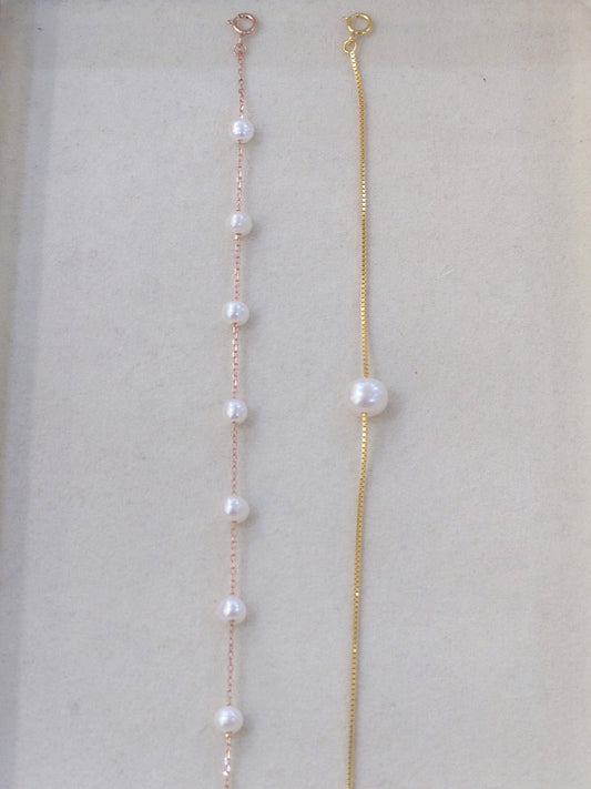 Vòng tay bạc 925 gắn ngọc trai nước ngọt